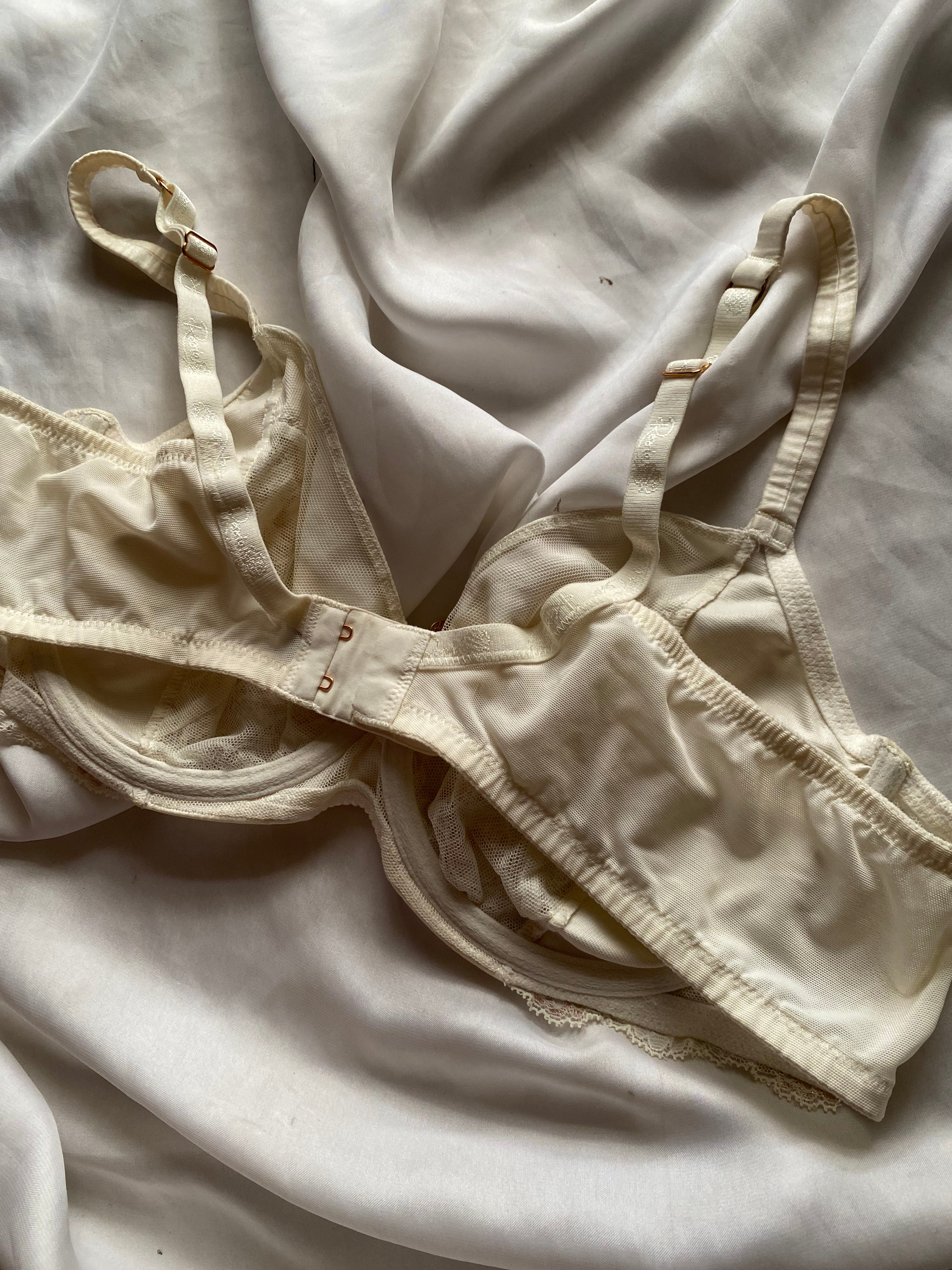 Embroidered silk 40C bralette