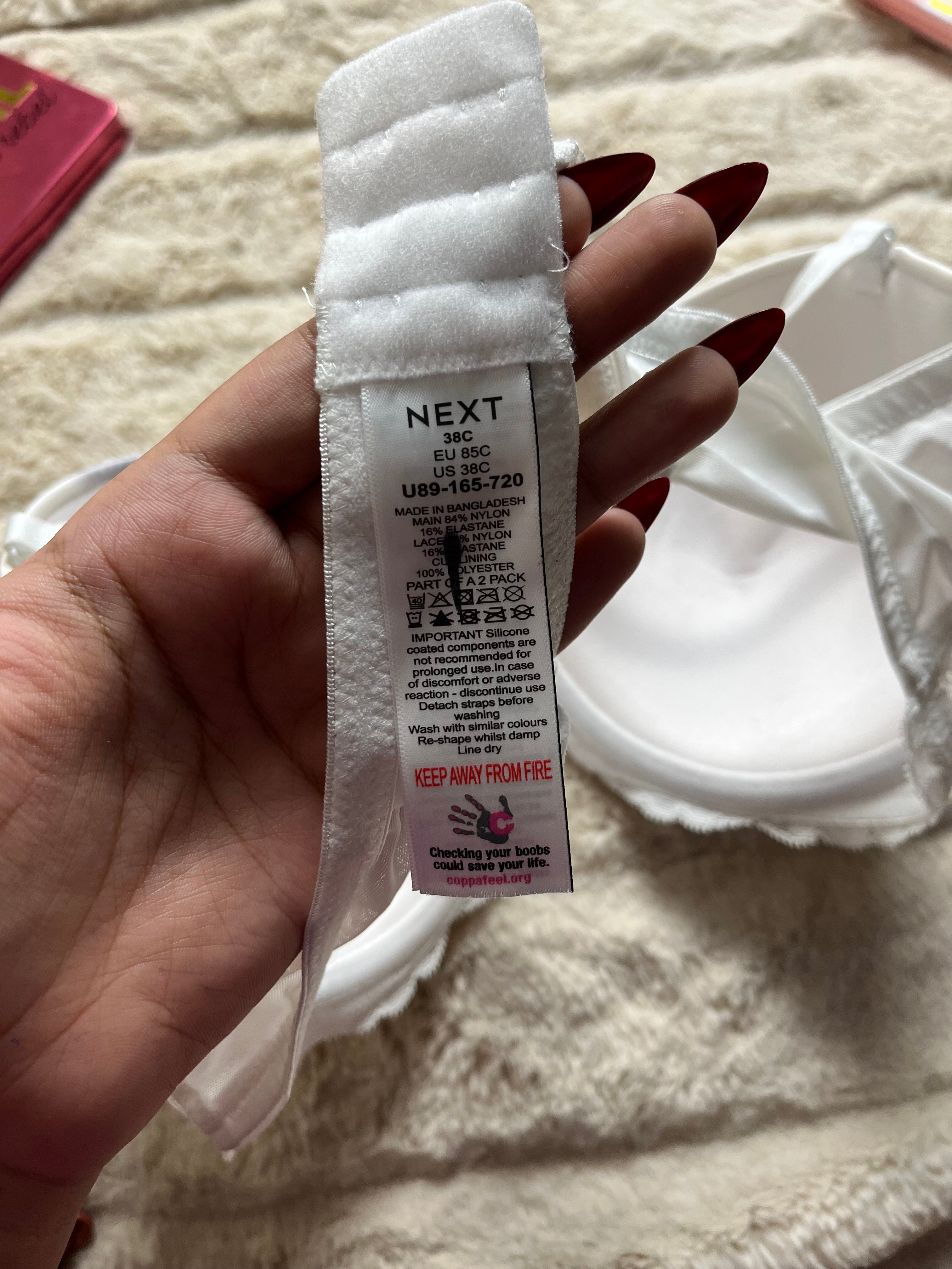 NEXT Tshirt half cup 38C bra