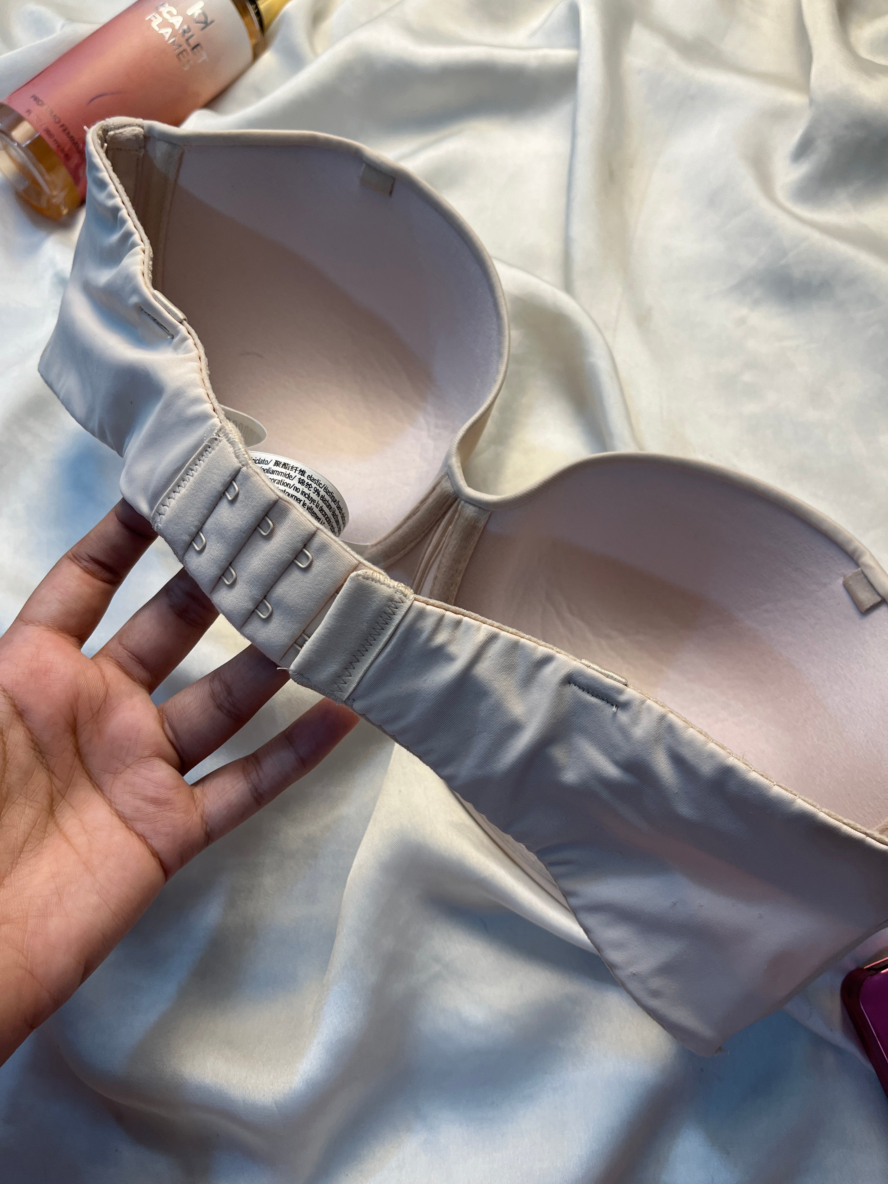 PINK pushup slightly strapless bra size : 34D