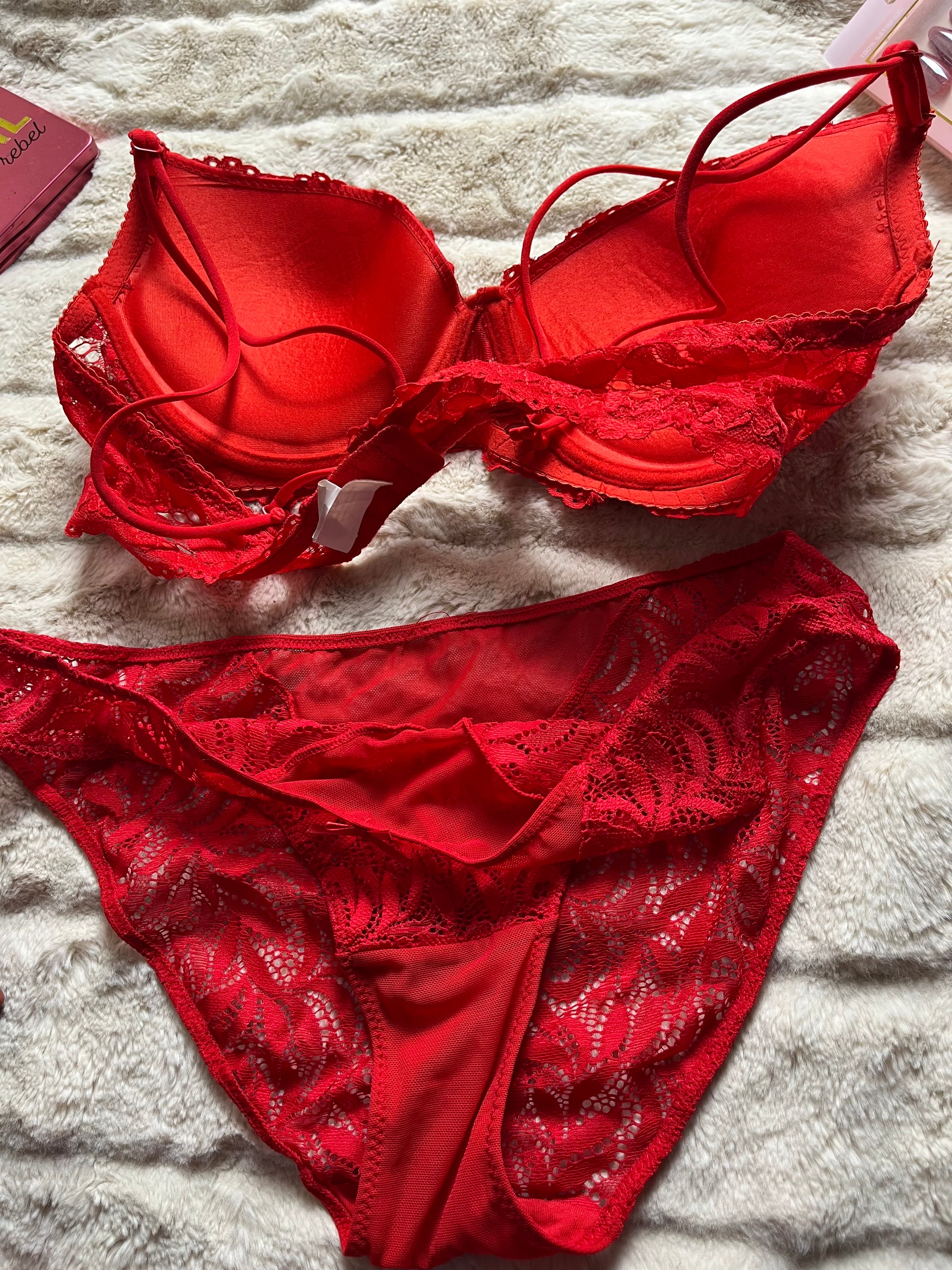 Shein tshirt bra with see through panty size : 34C/36C