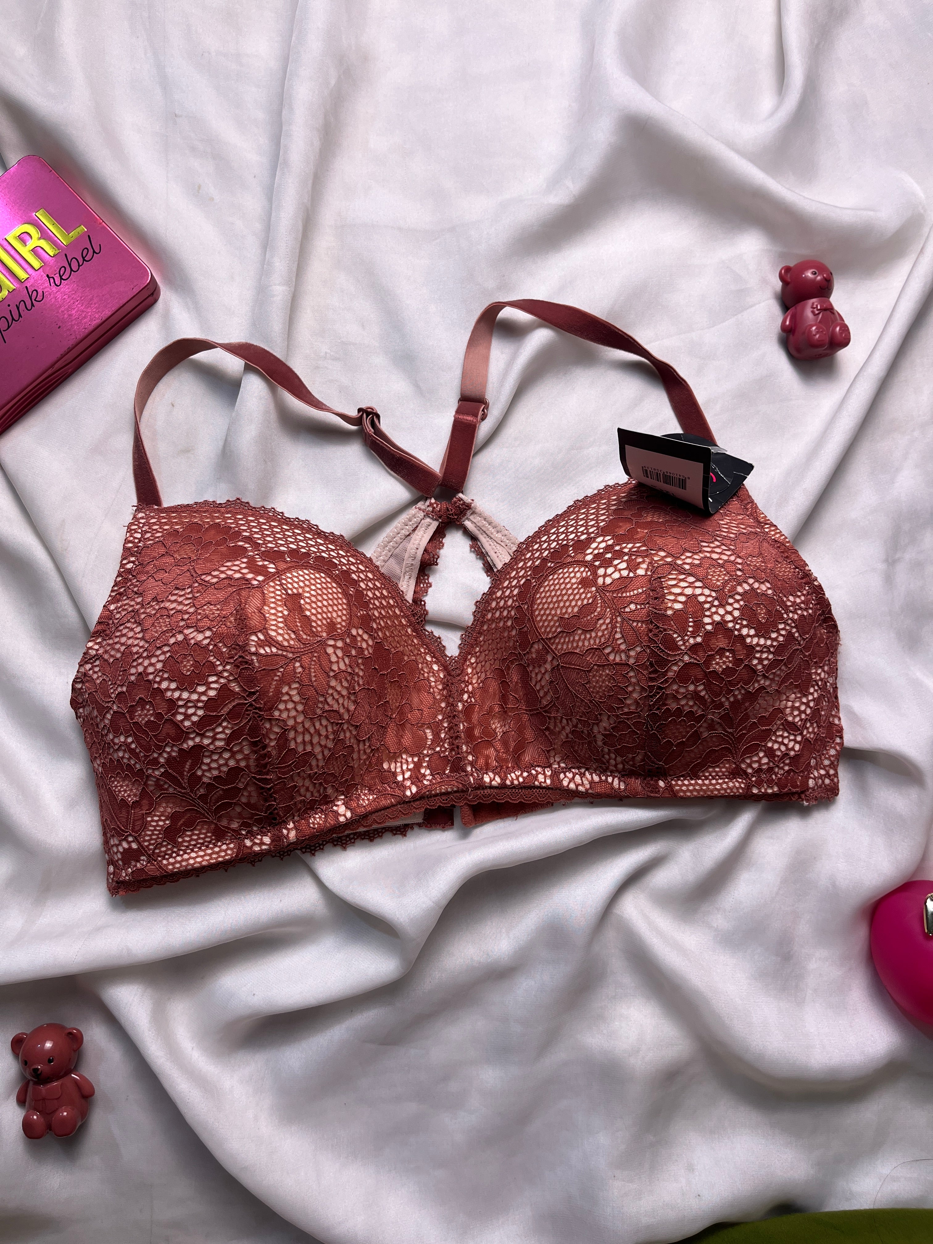 Tagged wireless 36C butterfly back bra