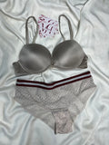 Victoria secret bra with see through thong size : 36C with large panty