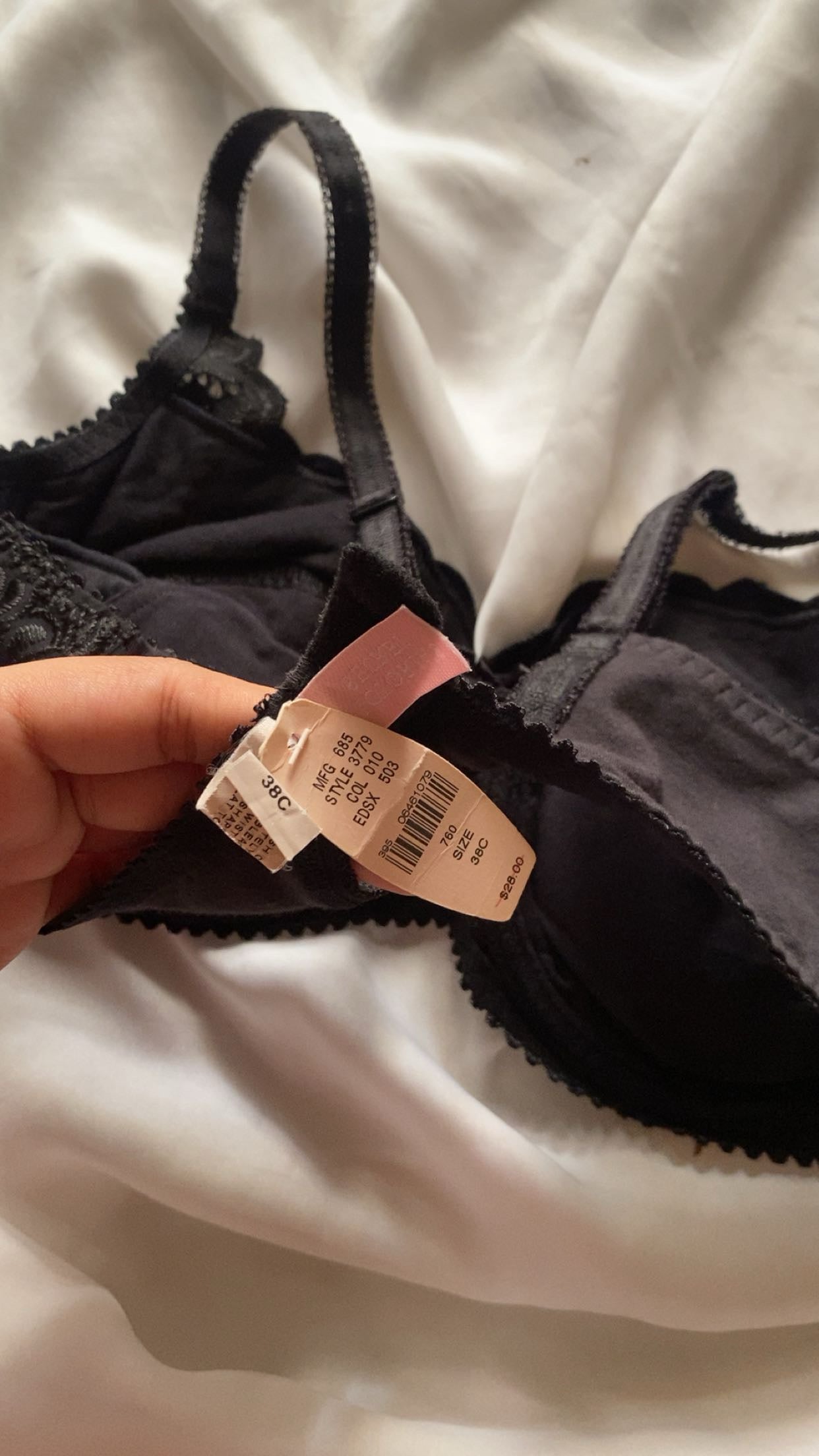 Tagged Victoria secret 38C slightly padded bralette