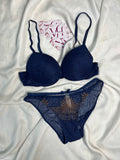 Pushup pair size : 34B with embroidered see through panty