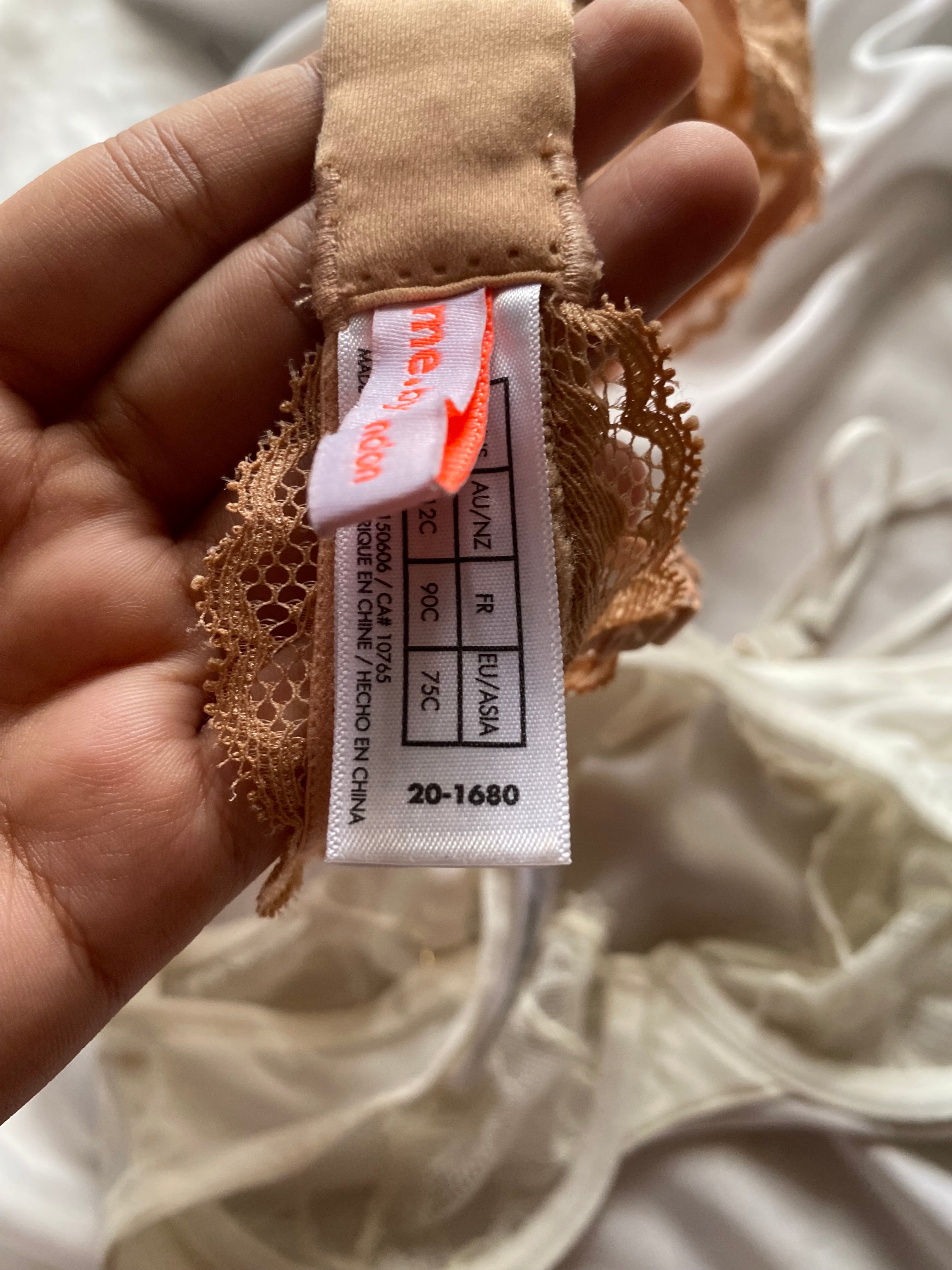 Etan & Primark see through 34C bralettes