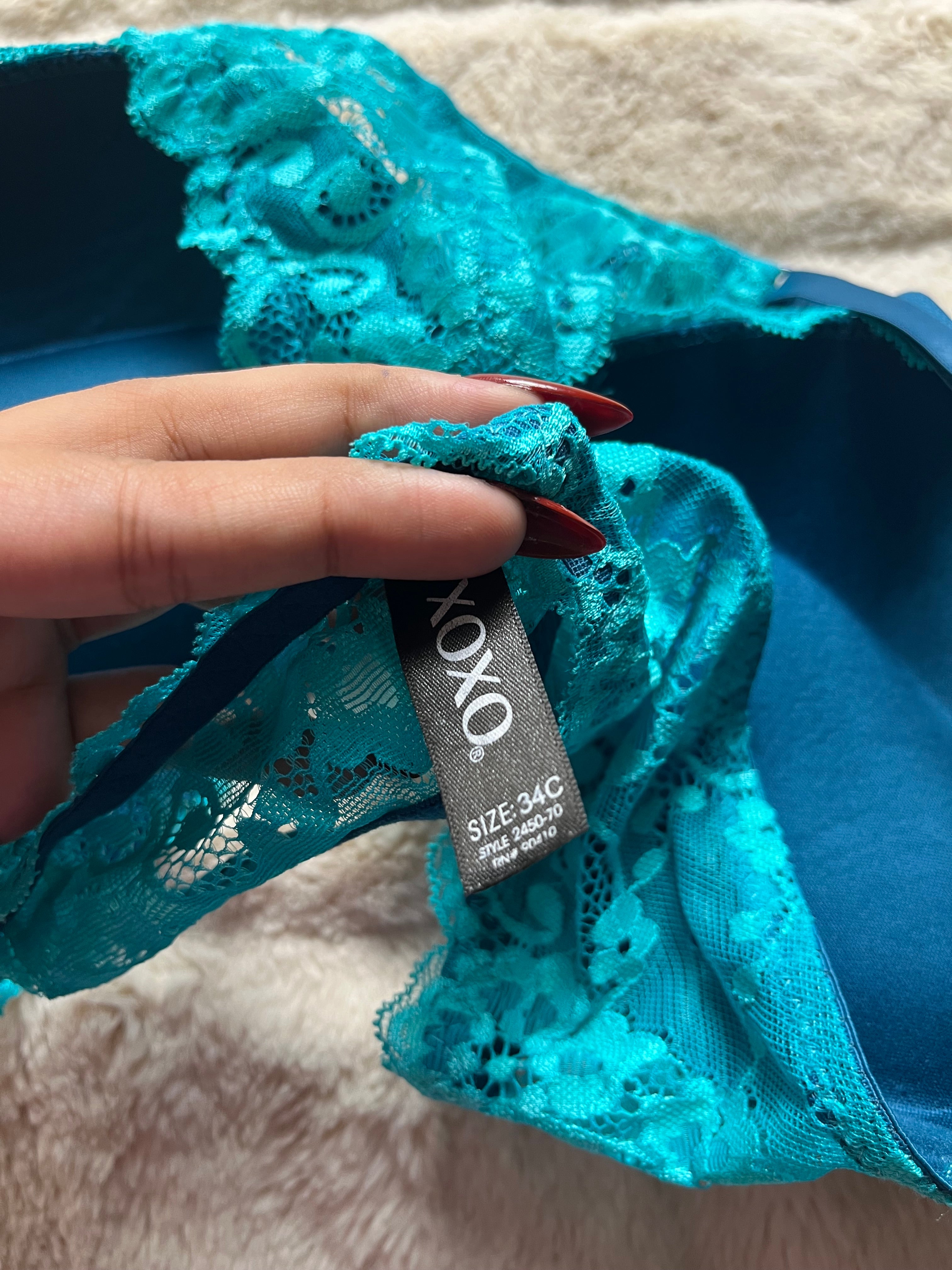 XOXO padded front open 34C bra