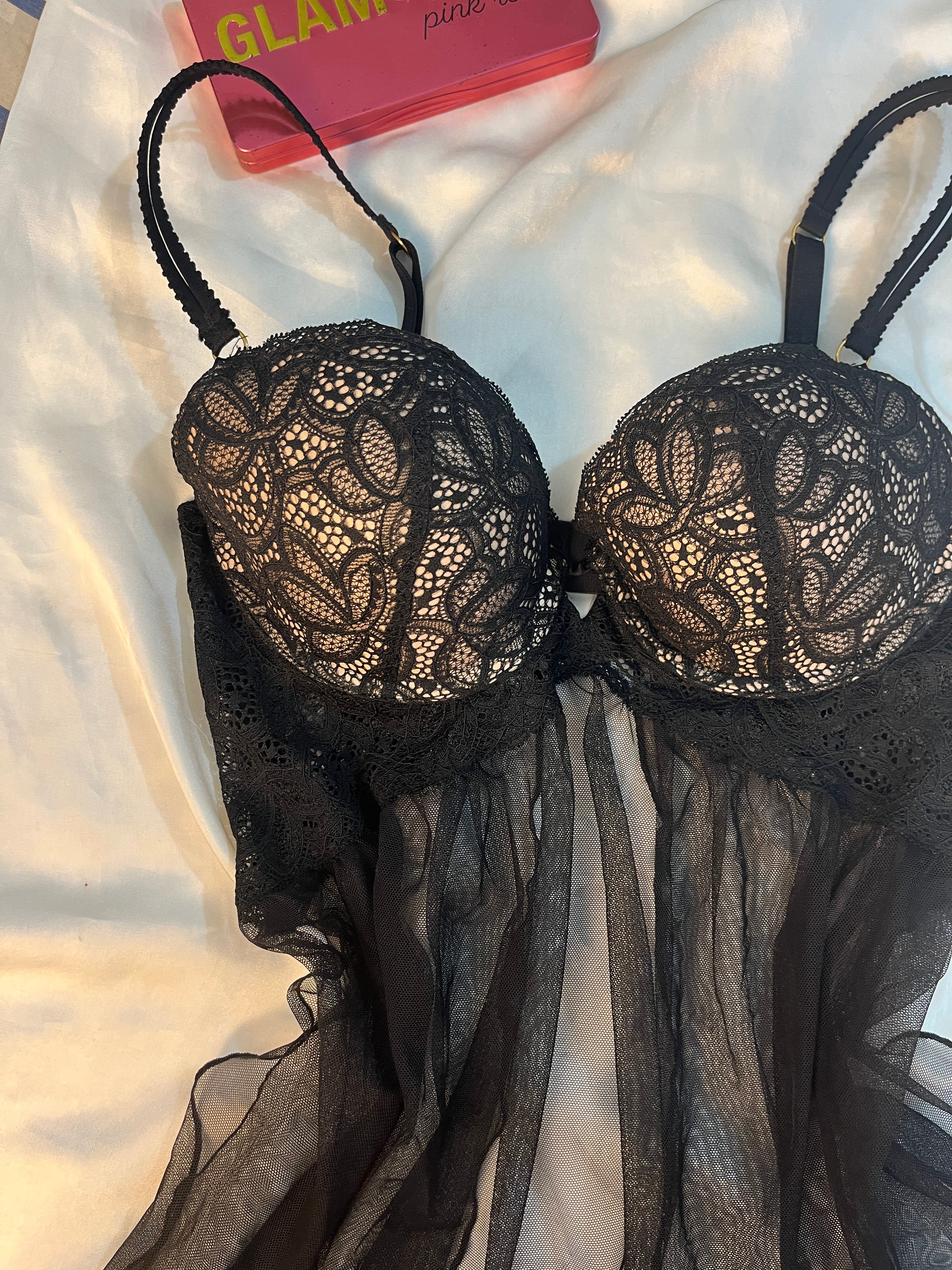 Victoria secret 36C padded see through lingerie