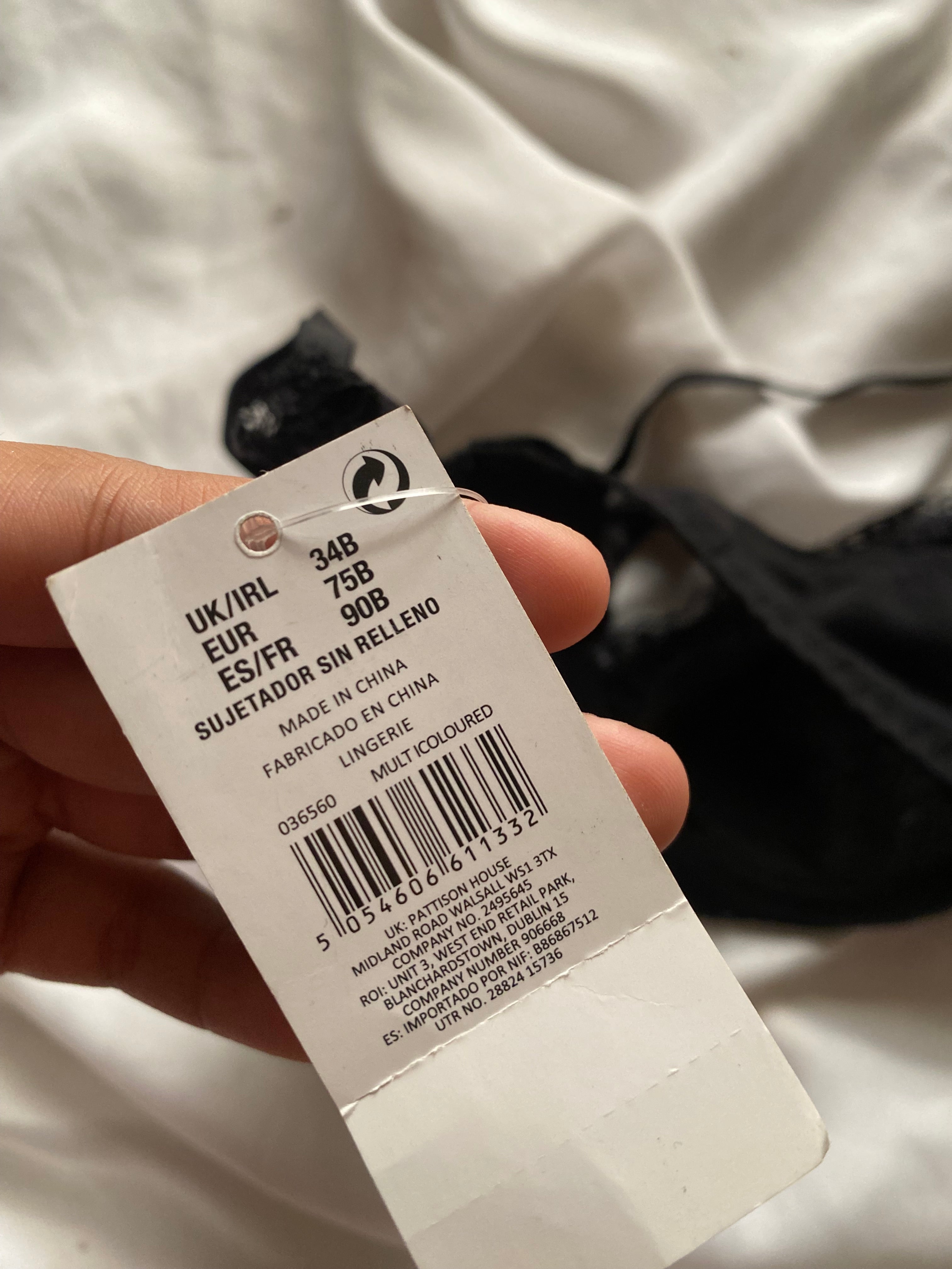 Tagged Pep&Co see through 34B bralette