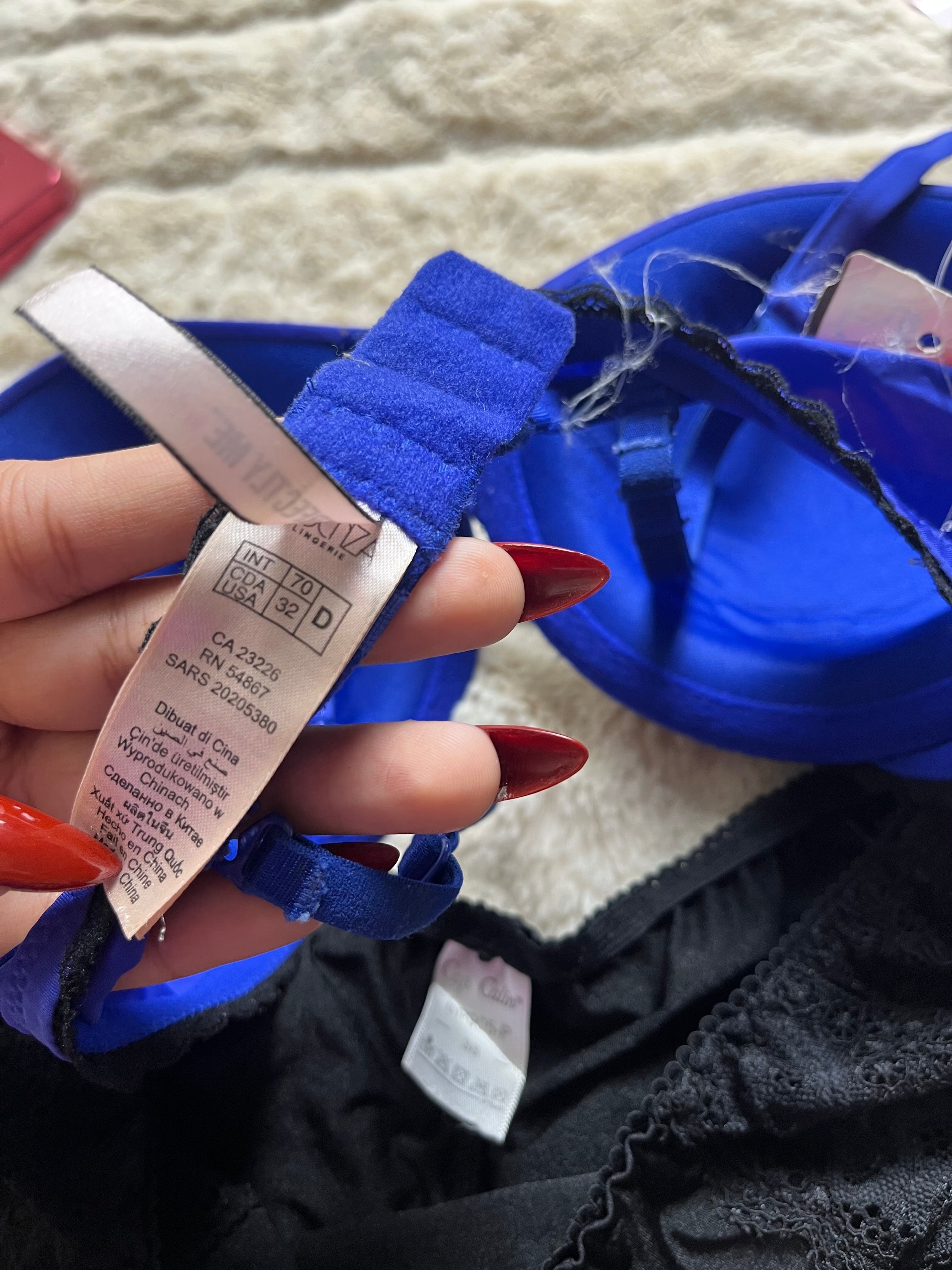 Lasenza tshirt fancy bra with net panty size : 32D
