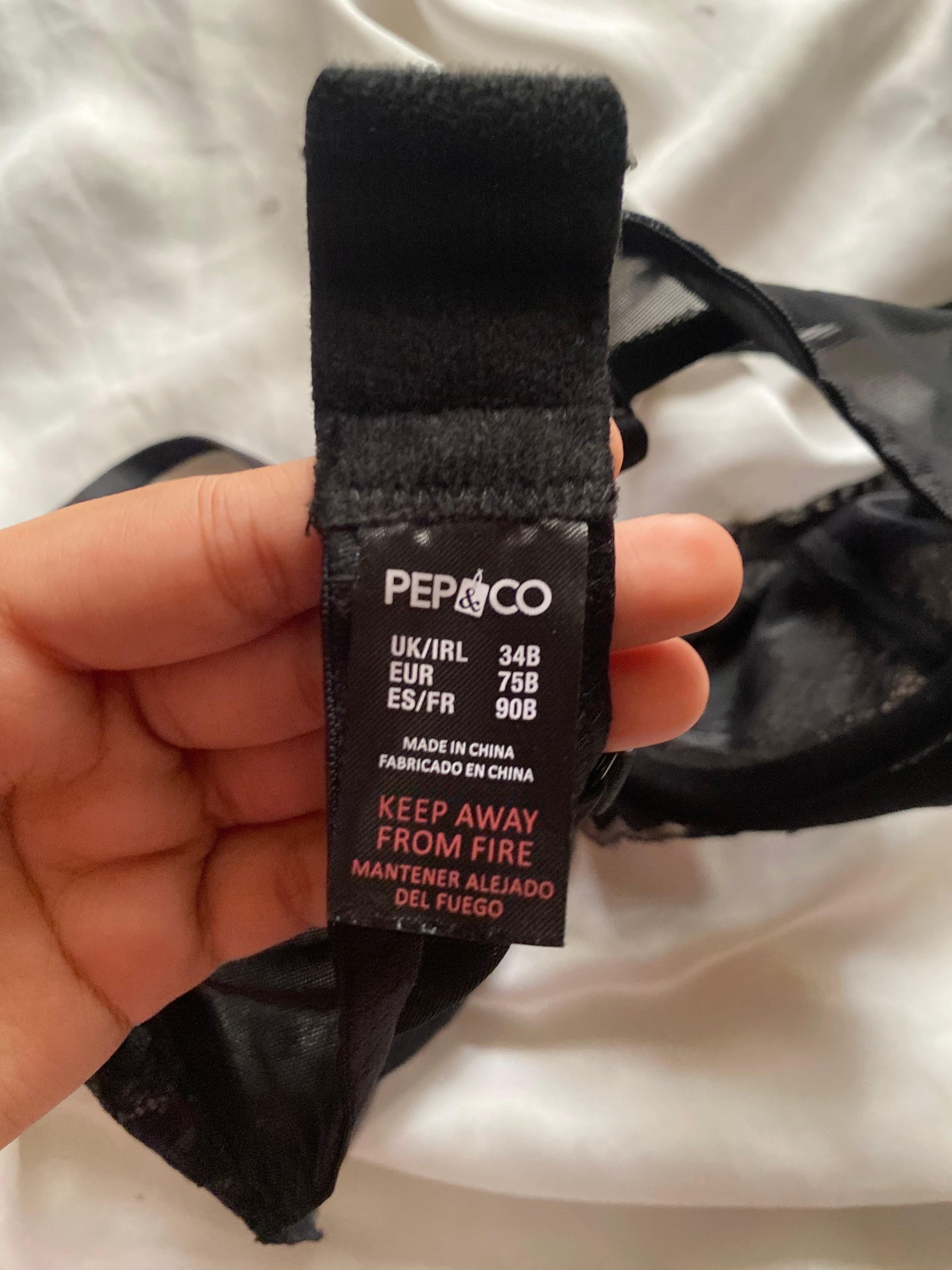 Tagged Pep&Co see through 34B bralette