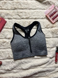 Victoria front open zip small sports bra