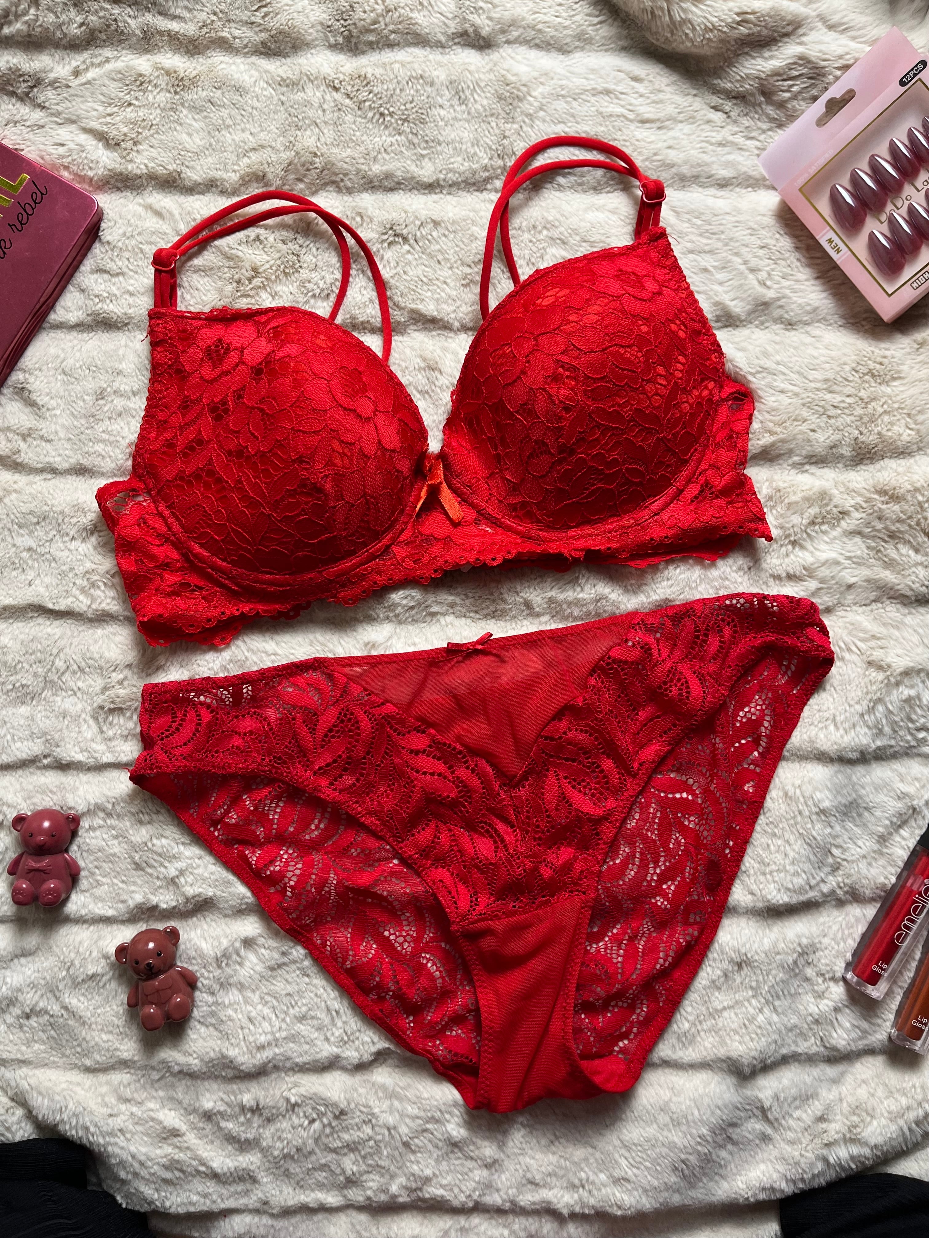 Shein tshirt bra with see through panty size : 34C/36C