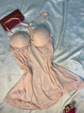 Daisy Fuentes Padded back butterfly see through medium lingerie