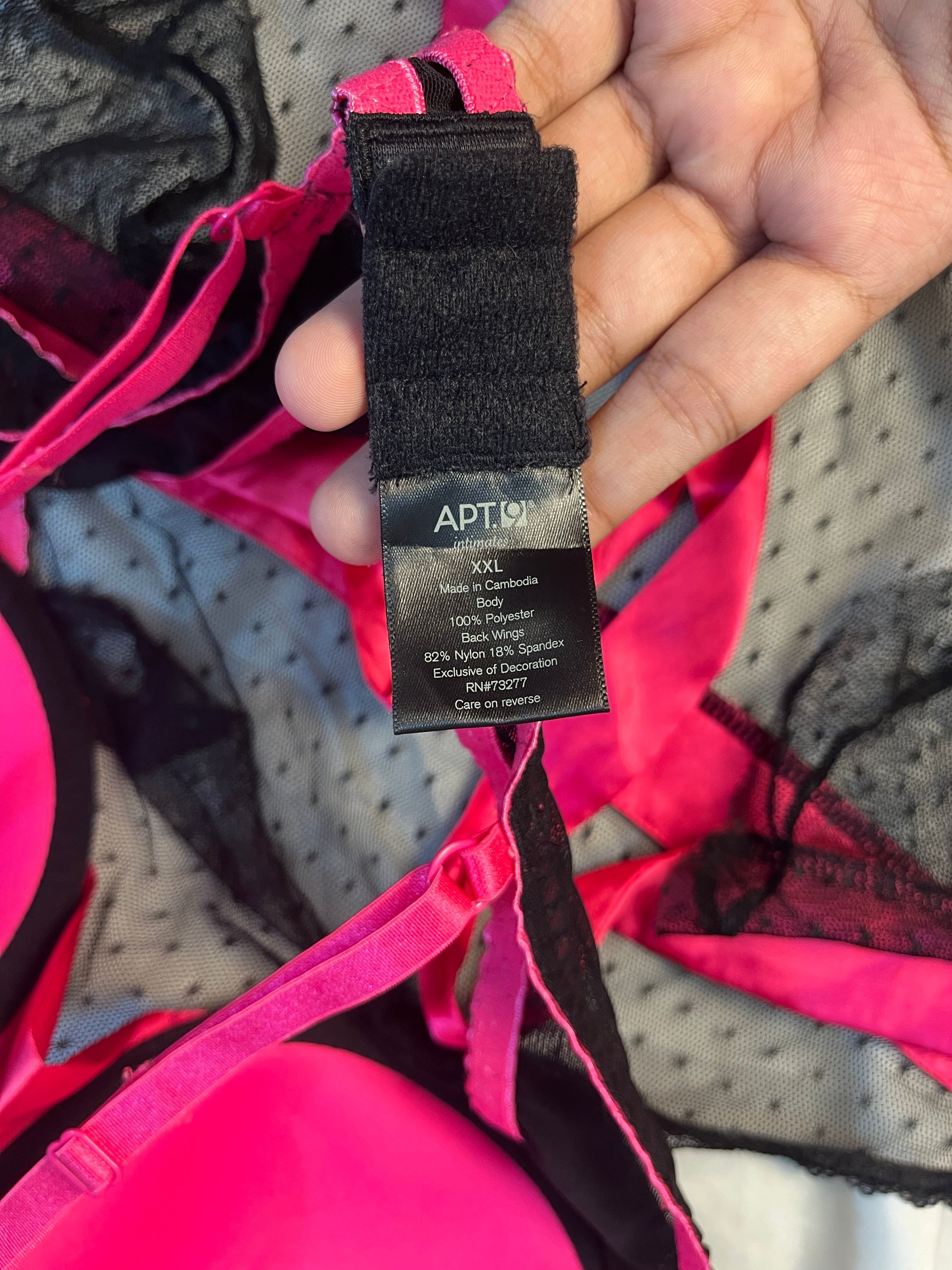 APT baby doll see through back bow lingerie size : XL to XXL