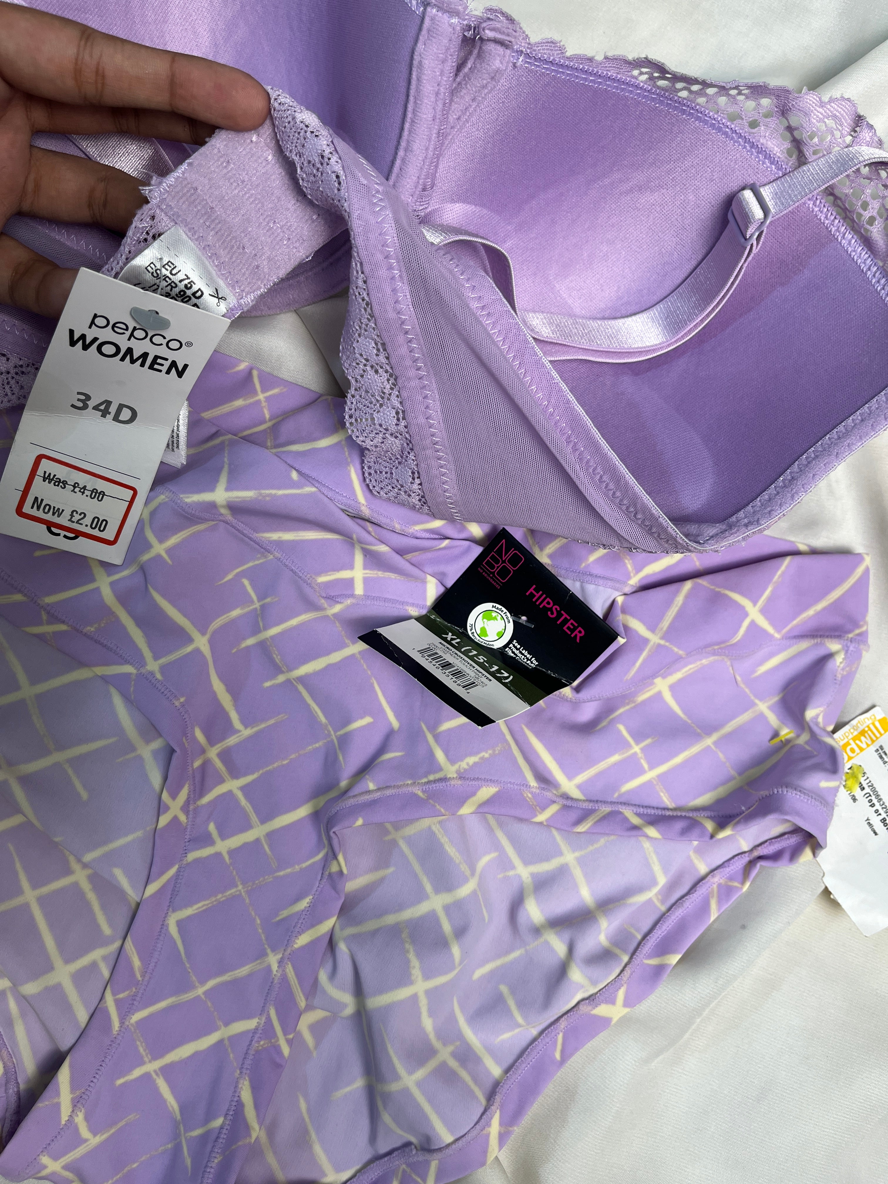 Tagged Pep&Co pair size : 34D with large panty