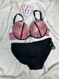 Tshirt bra pair size 34B with medium panty