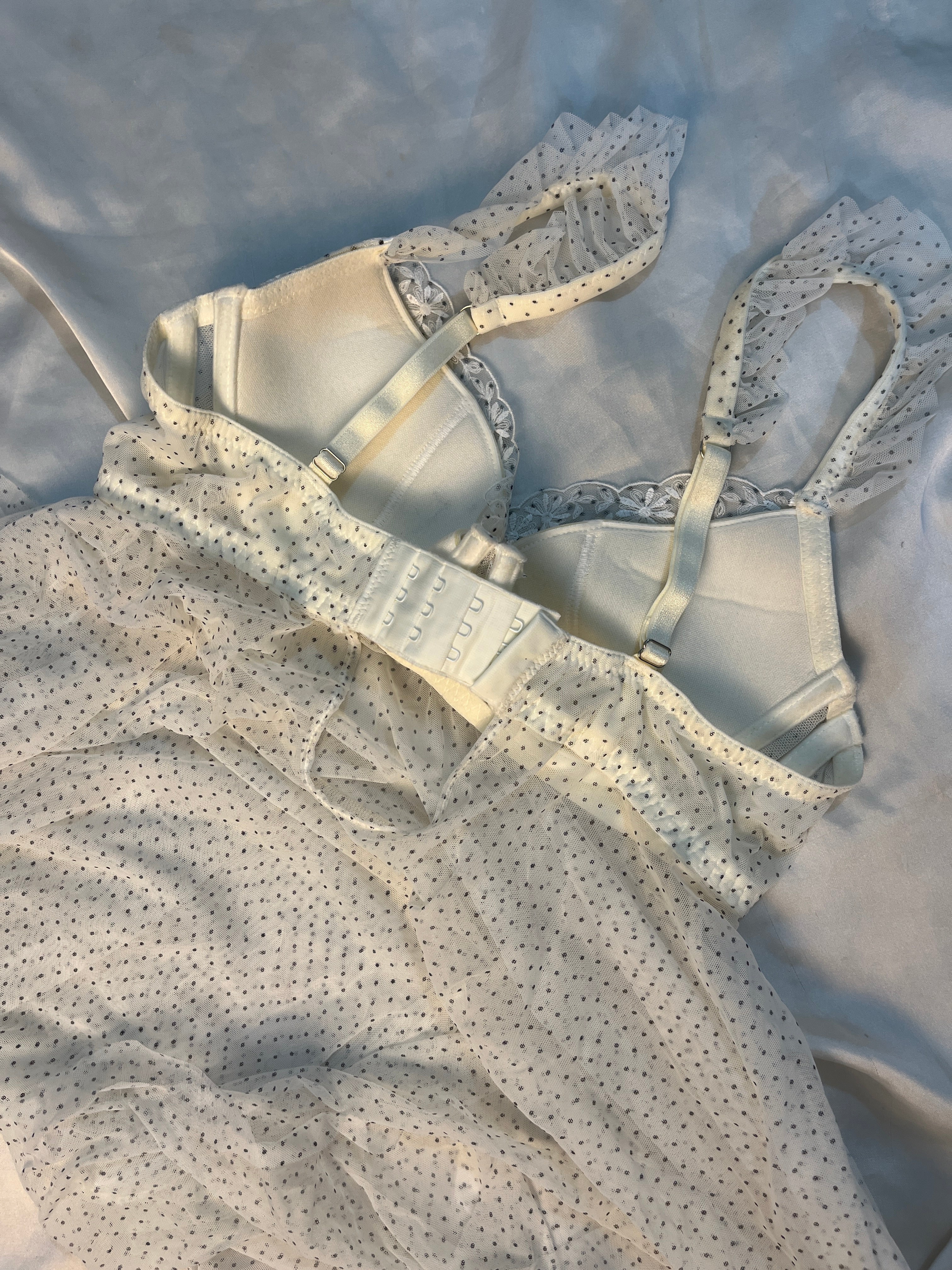 Polka dots small see through lingerie size : small