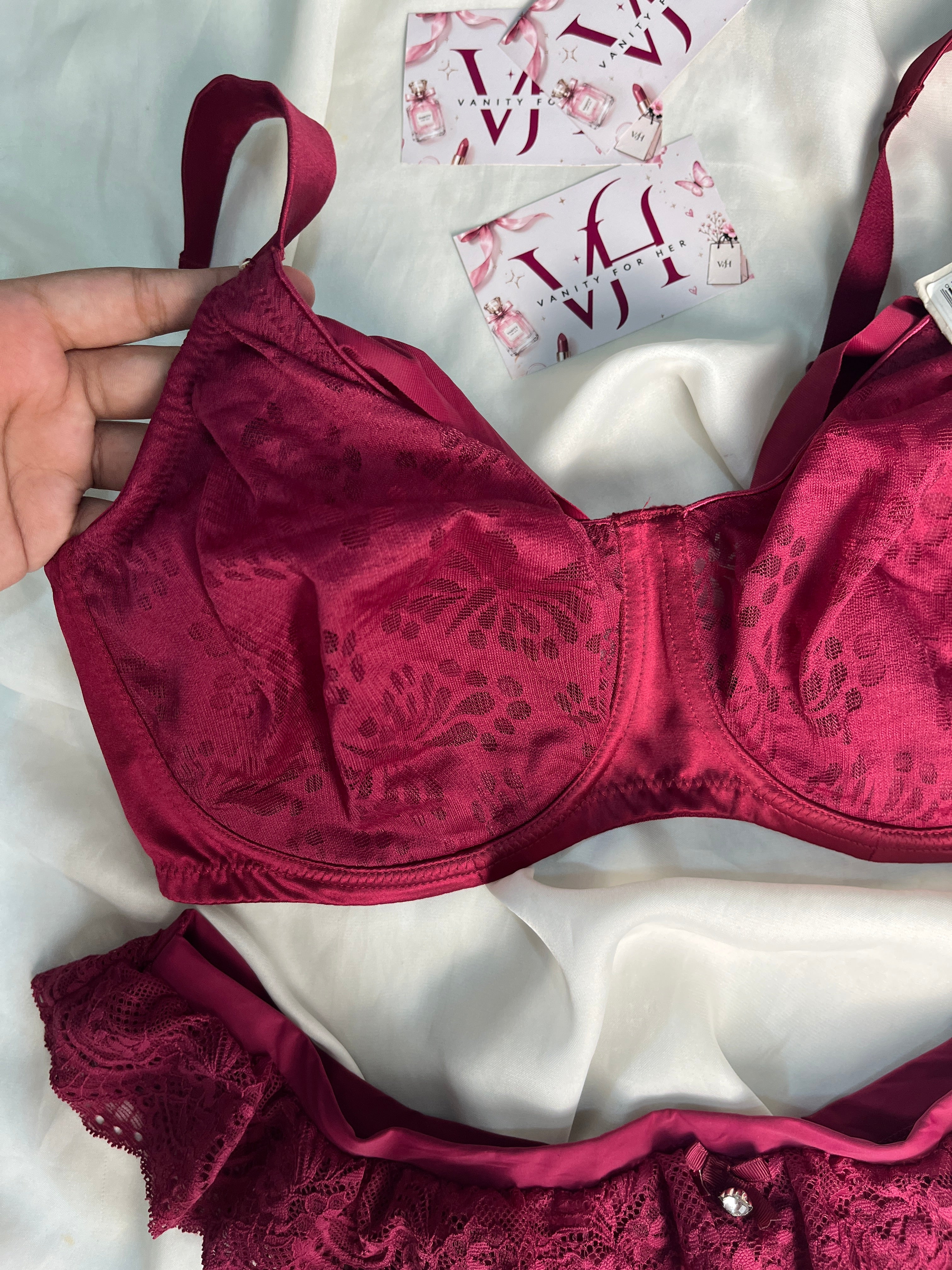 Tagged triumph bralette with sexy thong size : 34DD with large thong