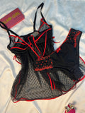 Babydoll see through lingerie with panty size : large to XL